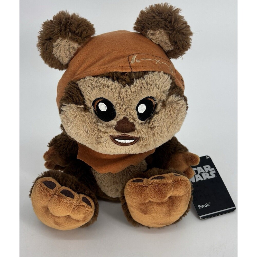 Disney Star Wars Ewok Plush 11” Stuffed Animal Brown Hood New With Tags NWT